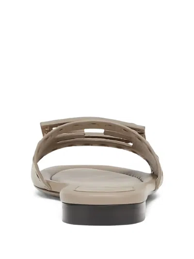 Fendi Ff-motif Sandals In Neutral