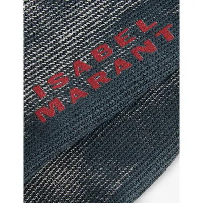 Isabel Marant Womens Faded Black Matisa Cotton-blend Sock In Black