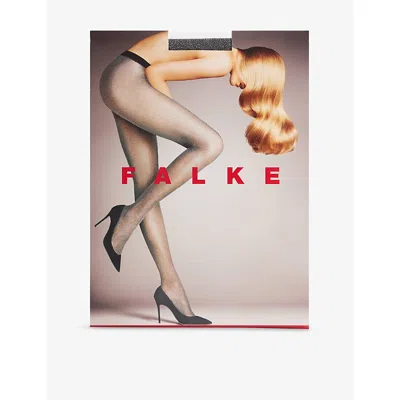 Falke Womens 3103 Black/silver Glitter 30-denier Stretch-woven Tights