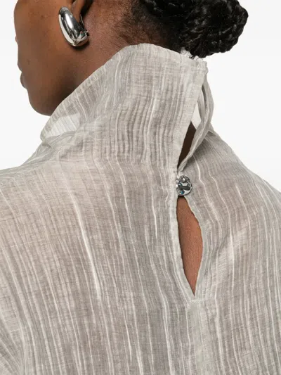The Garment Delfi Ruffled Blouse In Gray