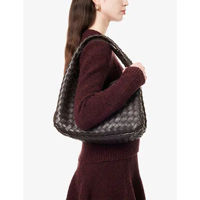 Bottega Veneta Womens Fondant Brass Campana Medium Leather Shoulder Bag In Gold