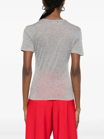 Anine Bing Sylvie Short-sleeve Crew Neck T-shirt In Gray