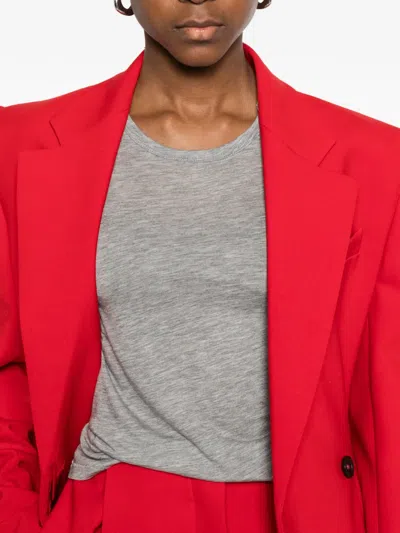 Anine Bing Sylvie Short-sleeve Crew Neck T-shirt In Gray