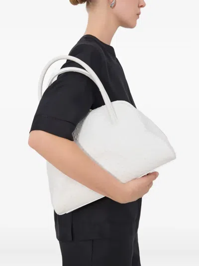 Loulou De Saison Atha Leather Shoulder Bag In White