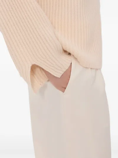 Loulou De Saison Axel Lds Ribbed Flared Knitwear In Pink