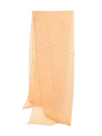 Colombo Pleated Scarf In Yellow