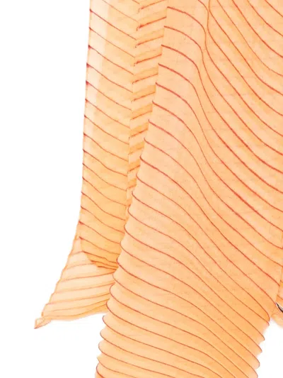 Colombo Pleated Scarf In Yellow