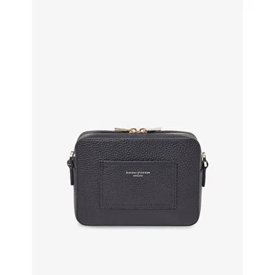 Aspinal Of London Womens Navy Camera Leather Cross-body Bag In Blue