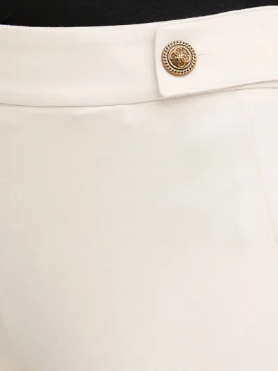 Guess Usa Button Flared Trousers In Neutral
