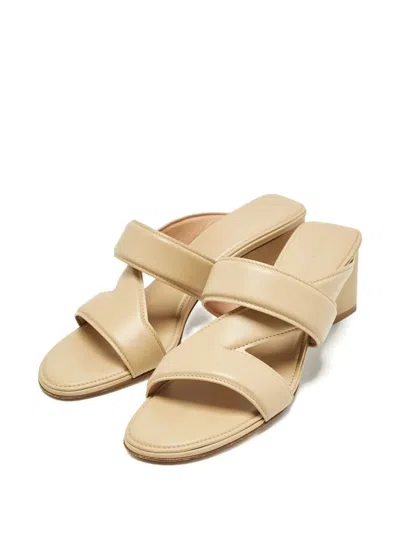 Pre-owned Bottega Veneta Strappy Leather Sandals In Neutral