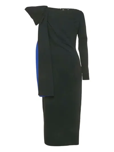 Pre-owned Roksanda Margarida Crepe Midi Dress In Black