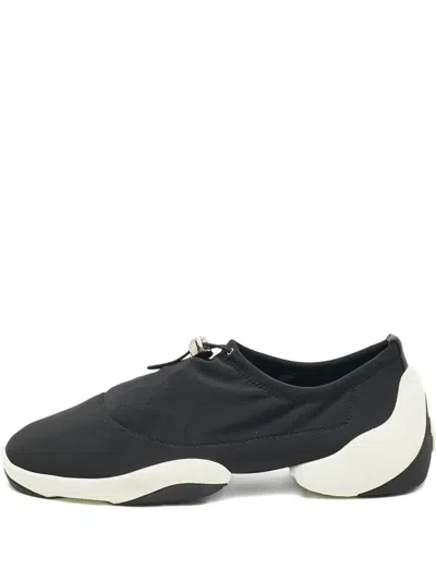 Pre-owned Giuseppe Zanotti Light Jump Cord-lock Slip-on Sneakers In Black