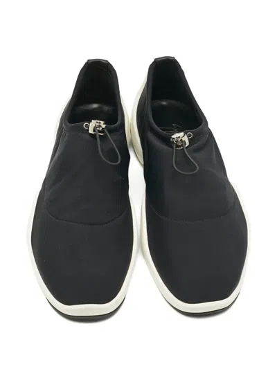 Pre-owned Giuseppe Zanotti Light Jump Cord-lock Slip-on Sneakers In Black