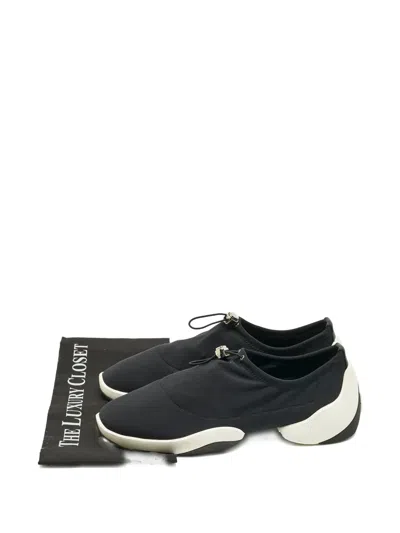 Pre-owned Giuseppe Zanotti Light Jump Cord-lock Slip-on Sneakers In Black