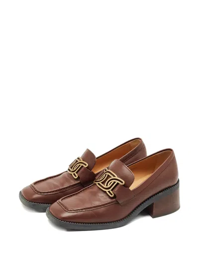 Pre-owned Tod's Kate Leather Loafers In Brown