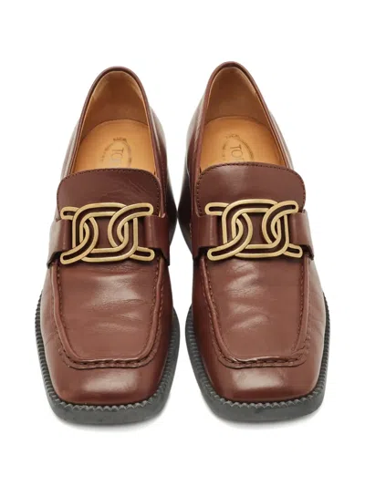 Pre-owned Tod's Kate Leather Loafers In Brown