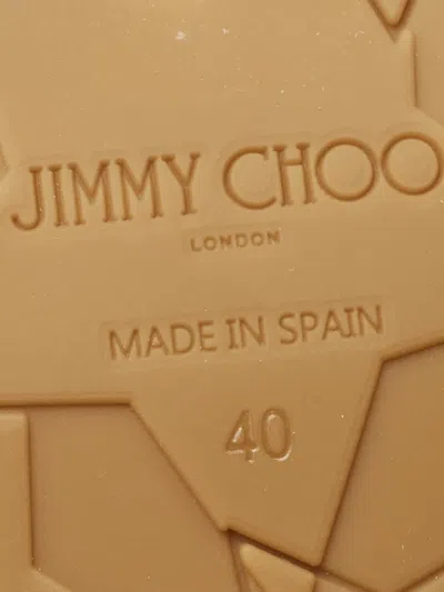 Pre-owned Jimmy Choo Diosa Wedge Sandals In Neutral