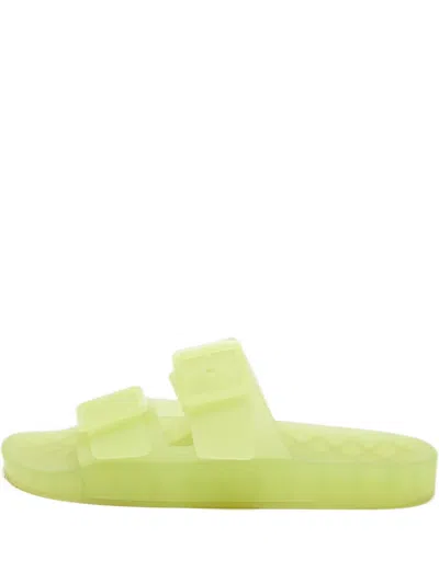 Pre-owned Balenciaga Mallorca Buckled Slides In Green