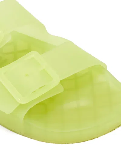 Pre-owned Balenciaga Mallorca Buckled Slides In Green