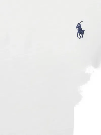 Pre-owned Polo Ralph Lauren Logo-embroidered T-shirt In White