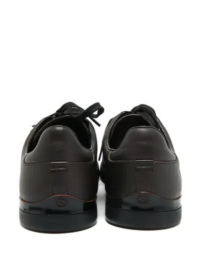 Pre-owned Gucci Lace-up Sneakers In Brown