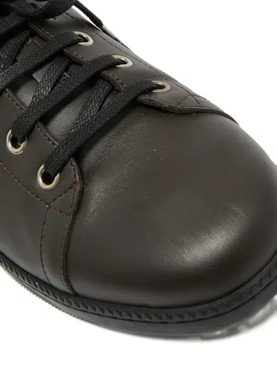 Pre-owned Gucci Lace-up Sneakers In Brown