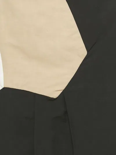 Pre-owned Marni Pleated Colour-block Mini Skirt In Black