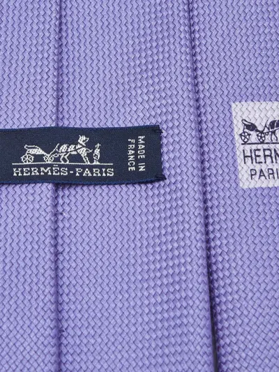 Pre-owned Hermes Saint-honore Tie In Purple
