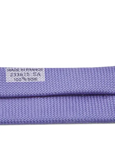 Pre-owned Hermes Saint-honore Tie In Purple
