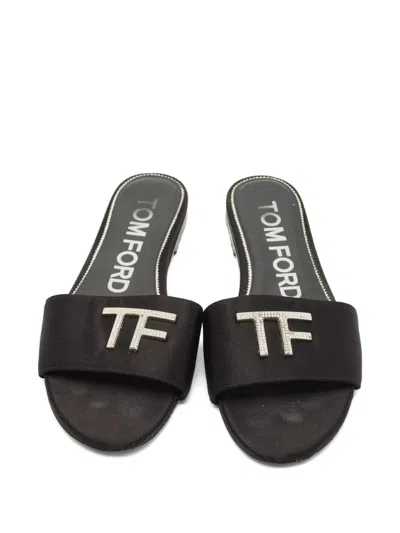 Pre-owned Tom Ford Logo-detail Sandals In Black