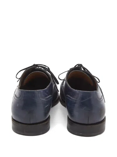 Pre-owned Ferragamo Leather Lace-up Shoes In Blue