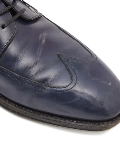 Pre-owned Ferragamo Leather Lace-up Shoes In Blue