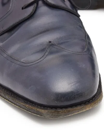 Pre-owned Ferragamo Leather Lace-up Shoes In Blue
