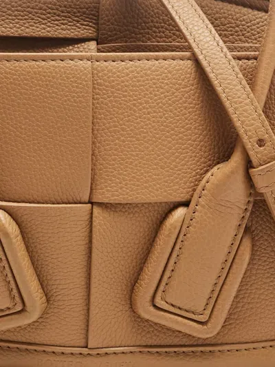 Pre-owned Bottega Veneta Mini Arco 29 Leather Panelled Tote Bag In Brown