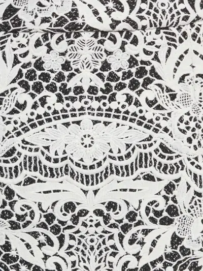 Pre-owned Maje Lace Fringe Mini Skirt In Black