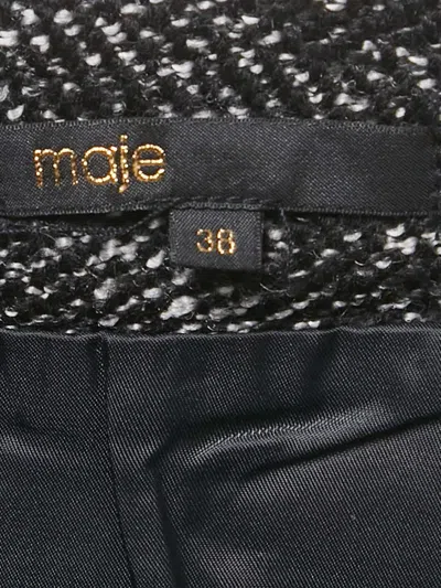 Pre-owned Maje Lace Fringe Mini Skirt In Black