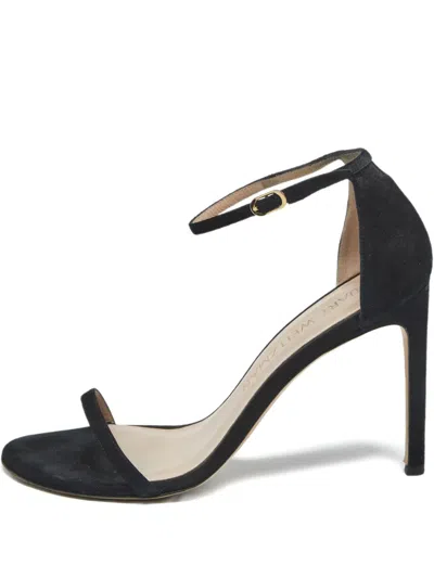 Pre-owned Stuart Weitzman Nudist Stiletto Sandal In Black
