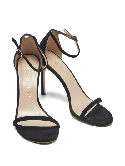 Pre-owned Stuart Weitzman Nudist Stiletto Sandal In Black