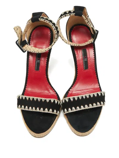 Pre-owned Carolina Herrera Suede Espadrilles In Black