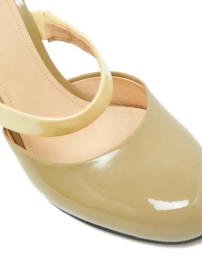 Pre-owned Bottega Veneta Mary Jane Round-toe Pumps In Neutral