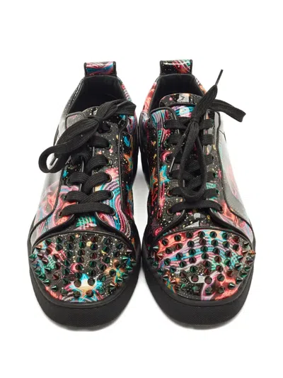 Pre-owned Christian Louboutin Louis Junior Lace-up Sneakers In Black