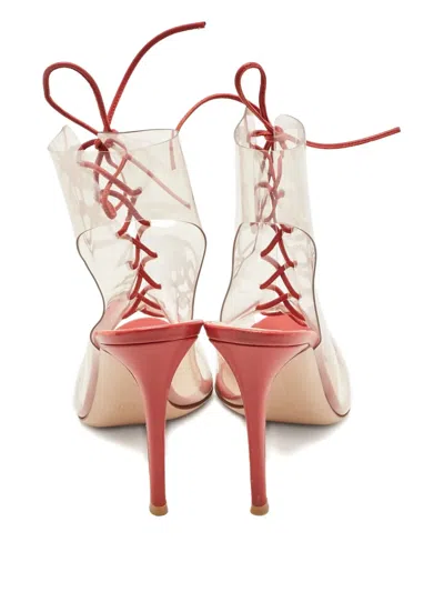 Pre-owned Gianvito Rossi Helmut Lace-up Boots In Red