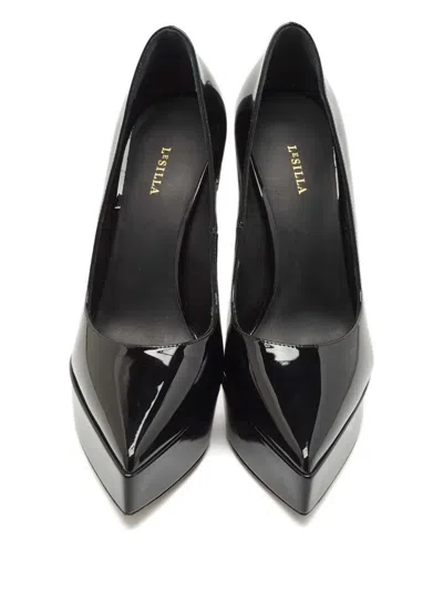 Pre-owned Le Silla Uma Platform Pumps In Black