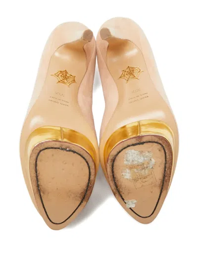 Pre-owned Charlotte Olympia Platform Heel Pump In Neutral