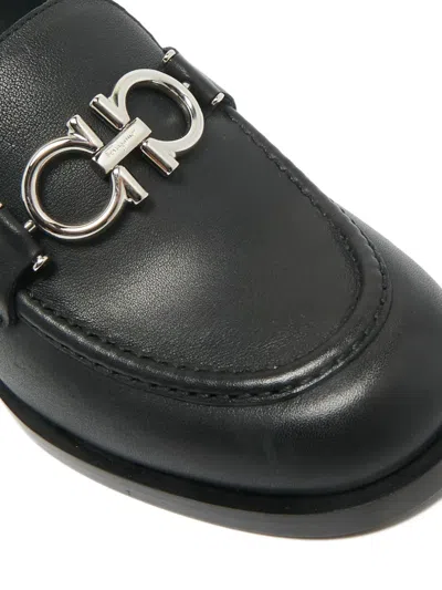 Pre-owned Ferragamo Rolo Gancini Leather Pumps In Black