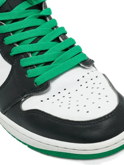 Pre-owned Jordan Retro High-top Leather Sneakers In Green