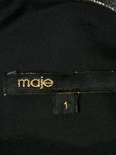 Pre-owned Maje Lurex Mini Dress In Black