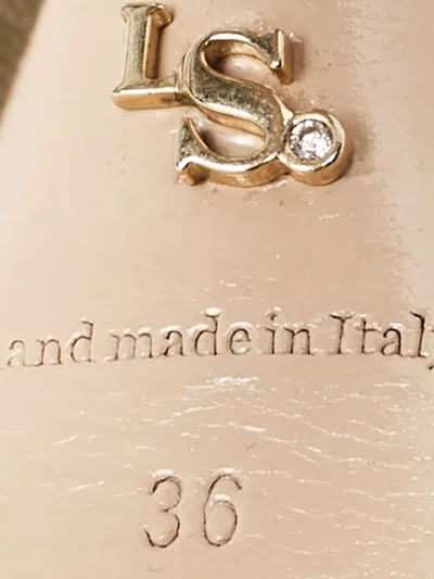 Pre-owned Le Silla 140mm Platform Ribbon Pumps In Green