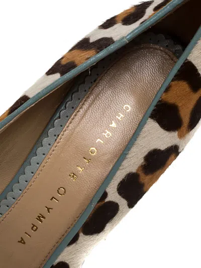 Pre-owned Charlotte Olympia 140mm Leopard-print Platform Pumps In Brown