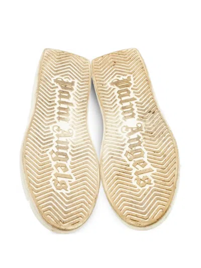 Pre-owned Palm Angels 2024 Leather Perforated Sneakers In White